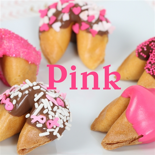 Pink Ribbon Fortune Cookies | Chocolate Covered Fortune Cookies | www